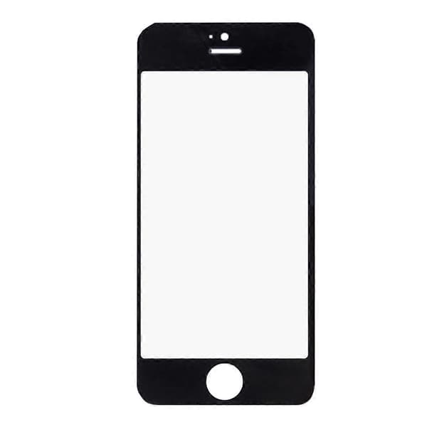 10 st för iPhone 5 & 5S främre skärm yttre glaslins Black