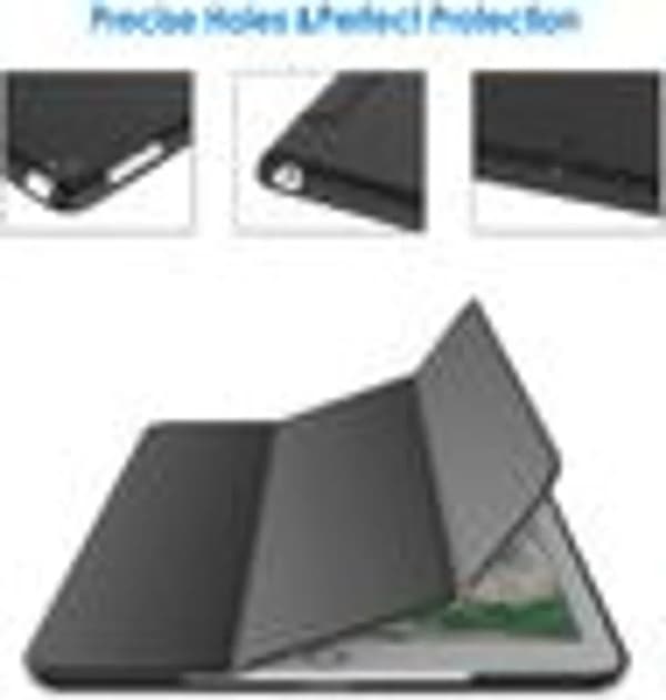 [2F] Passer til Apple iPad-deksel (9,7 tommer, modell 2018/2017, 6./5. generasjon), svart