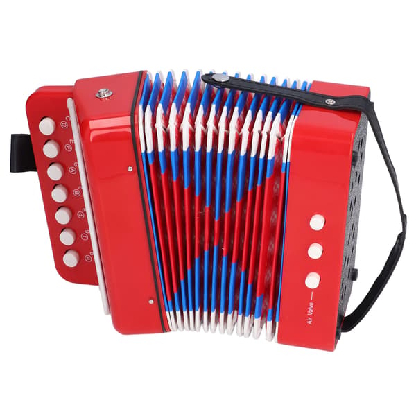 [2F]Børnelegetøjs harmonika 7 tangenter pædagogisk lille harmonika musikinstrument til børn