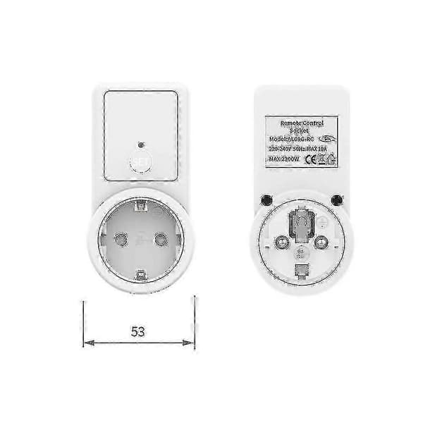 1-5x Trådløs Smart Fjernkontroll Bryter Plugg Stikkontakt Strømuttak Eu Plugg 1 remote control socket 5PCS