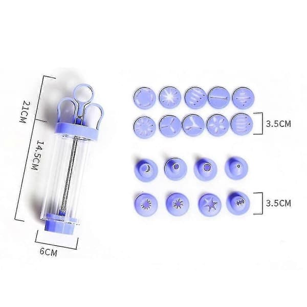 Kakformningsmaskin Pump Press Maskin Dekor Köksformverktyg Set[2F]