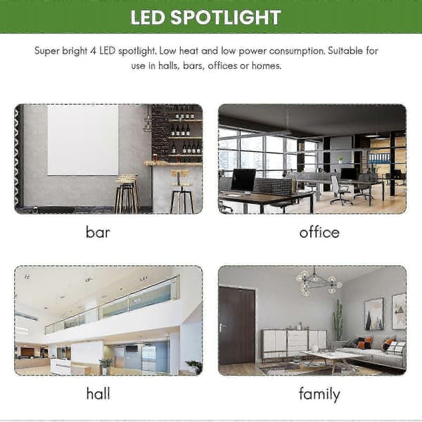 4 * 1W GU5.3 MR16 12V Varmvit LED-lampa