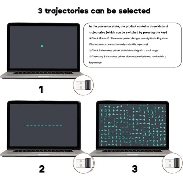 Mus Jiggler USB Musbeveger Musbevegelsessimulator for Datamaskinvekkelse