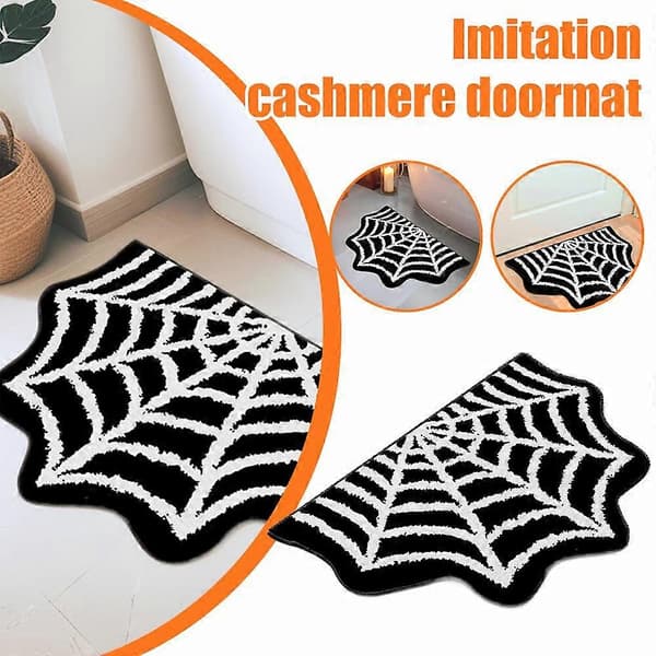 Halloween Bad Absorberende Matte Vaskbar Spindelvev Gotiske Tepper Gresskar Z4S1