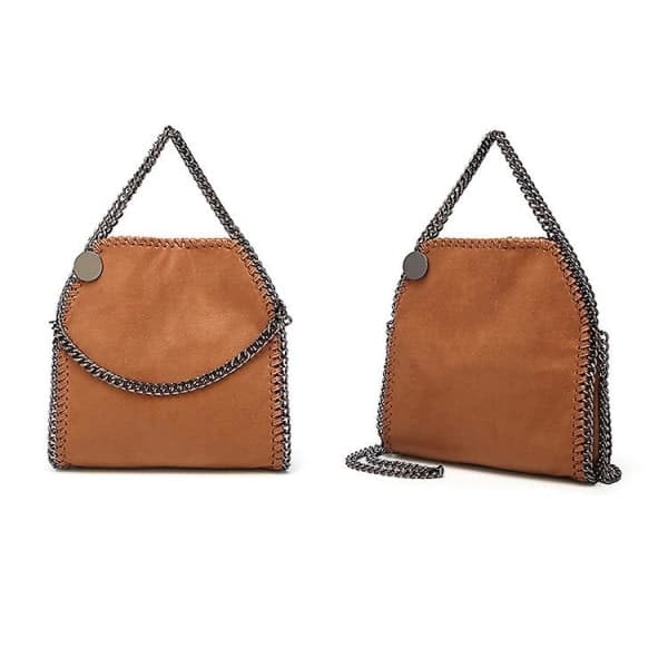 Crossbody-tasker til kvinder, mode skuldertaske, kædetaske, mode bærbar kædetaske, grå