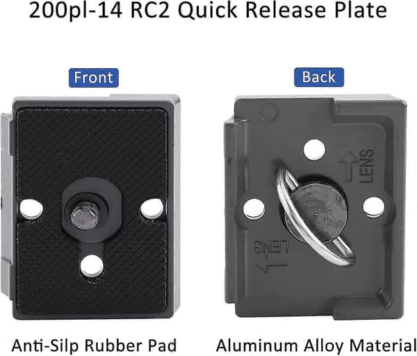 [2F]2 stk. quick release plade stativ kamera til Manfrotto monteringsplade 200pl-14 Rc2 kamera stativhoved