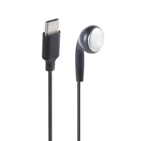 [2F]Enkel-sidig Mono Hörlur Mono Trådbundet Headset USB Typ C Hörlurar
