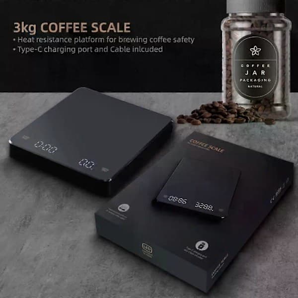 Timemore Black Mirror Basic + Høypresisjon Elektronisk Vekt Espresso Kaffevekt Smart Vekt Automatisk Timer Kjøkkenvekt