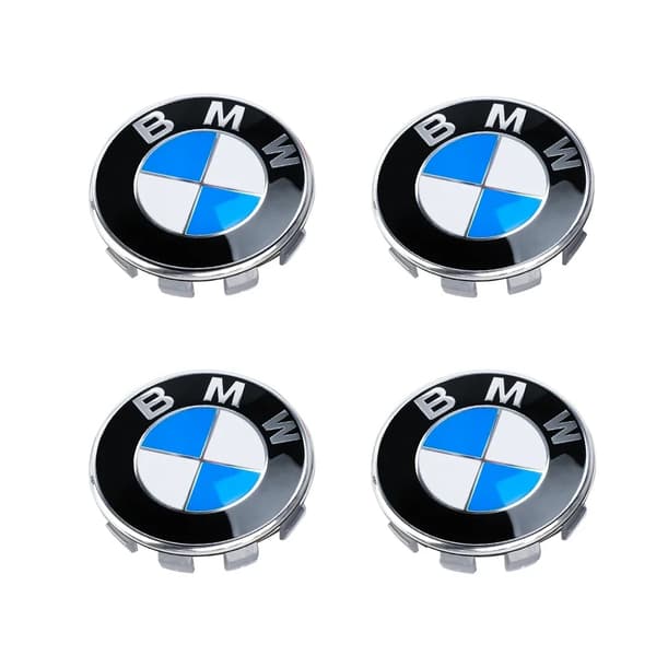 4-pak BMW Centerkapsler / Hjulkapsler Emblem 68mm Blå/Vit