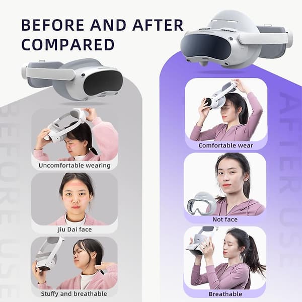 VR ansiktsgränssnittsfästen för Pico 4 VR-headset ansiktsdynor tillbehör Fläktdyna Isbomull x2