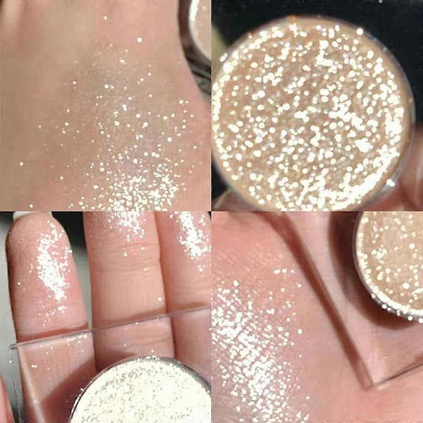 【2F】3 st monokrom ögonskuggspalett ögonskuggsglitterpuder pärlemorögonskugga