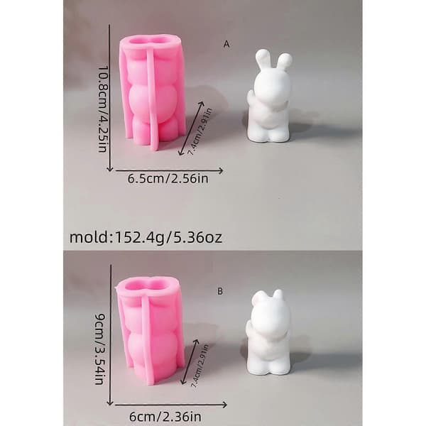Stearinlysform Silikonform Stearinlys laging Dekorering Stearinlys Søt Epoxyform Støpeformer Baking DIY Silikonform W0482