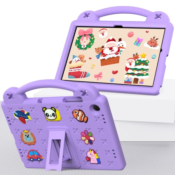 Kompatibel med Samsung Galaxy Tab A9+ / A11+ Støtsikkert EVA-deksel med støtte for barn Ljuslila