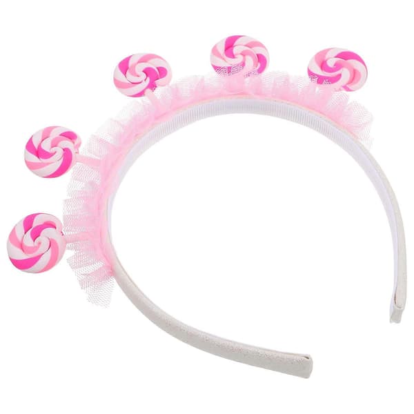 Barn Godteri Lollipop Hårbånd Rosa for Feriefeiring
