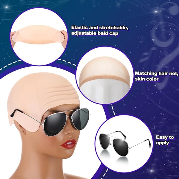 Mr Worldwide Skull Cap og Solbrillesæt, Celebrity Icon Maskerade Pitbull Kostume Tilbehørssæt 2 Stykker med Briller