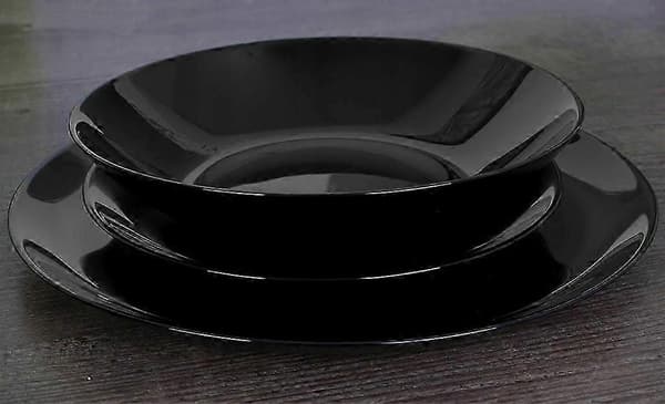Astiasarja Diwal Luminarc 24 osaa mustat lautaset black