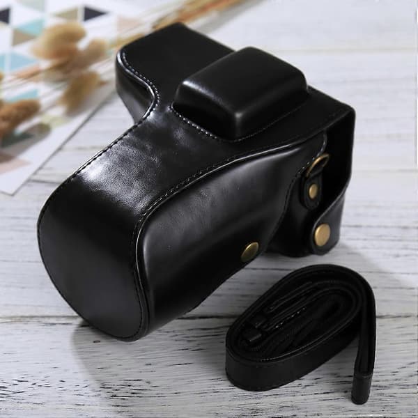 [2F]Full Body Camera PU Leather Case with Strap for Samsung NX300