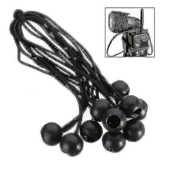 [2F]50 stk. høyelastiske gummistrikker med ball for telt og trampoliner, plastballdesign