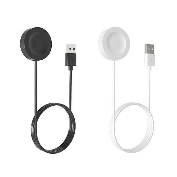 Strømadapter Laderstativ Hurtigladekabel Dokkfeste for Watch 4/4 Pro Black