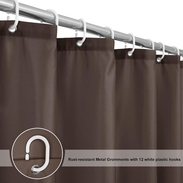 Brun Bruseforhæng Skimmelbestandig Vaskbar, Hurtigtørrende W