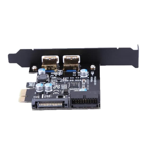 PCI-Express USB3.0 2-porters frontpanel med 19-pin strømkontrollkortadapter