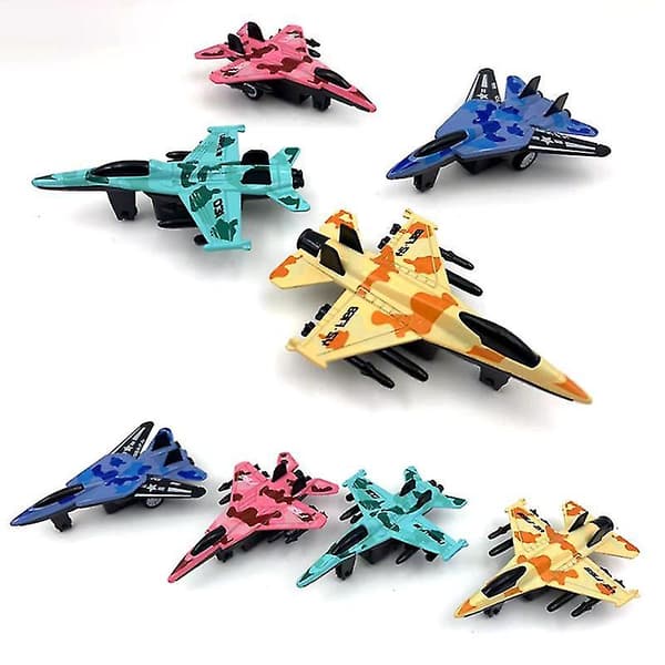 4 stk Militær jagerfly metalmodel legetøj Militær jagerfly Die Cast Trækfly legetøj Tilbagetrækningslegetøj Mi—dt