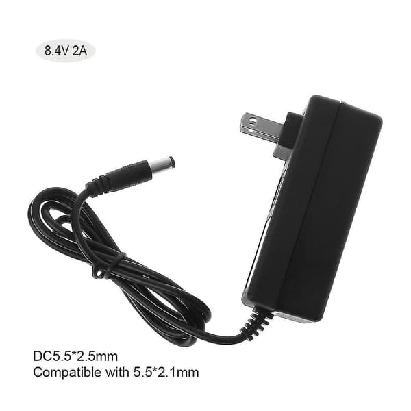[2F]Batterioplader 8.4V 2A Strømadapter til 18650 Li-ion Lithium Batteri