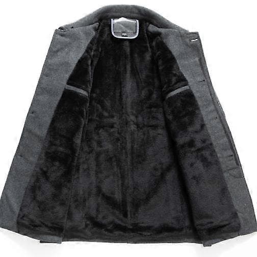 Ullfrakk for menn med tykk vinterfrakk Uformell Peacoat black S