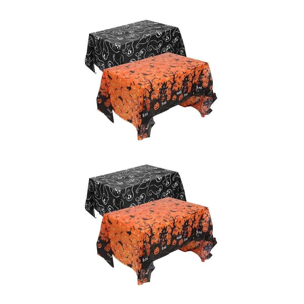 Halloween Bordsduk Middagsduk för 4 st blandade färger dekor