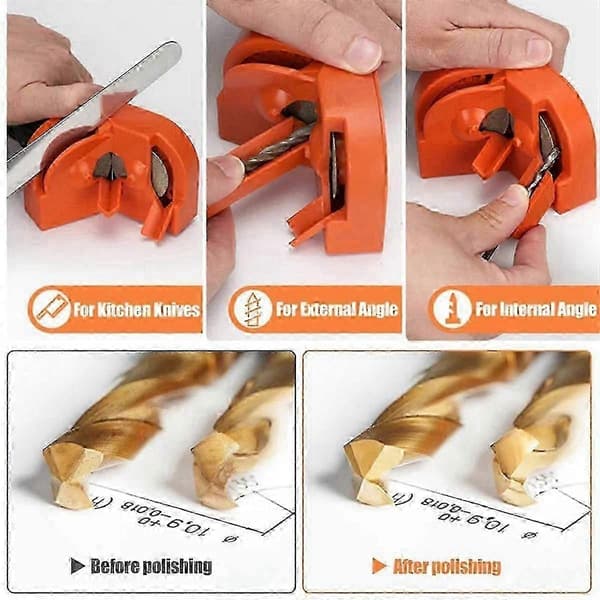 Multifunksjonell borbitsliper med 12 slipeskiver Orange