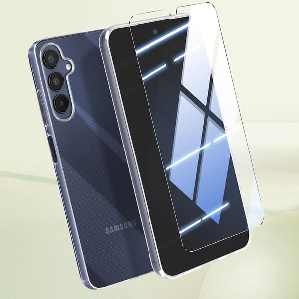 【2F】Beskyttelsessæt til Galaxy A15 5G Integreret Beskyttelse, Gennemsigtig Transparent