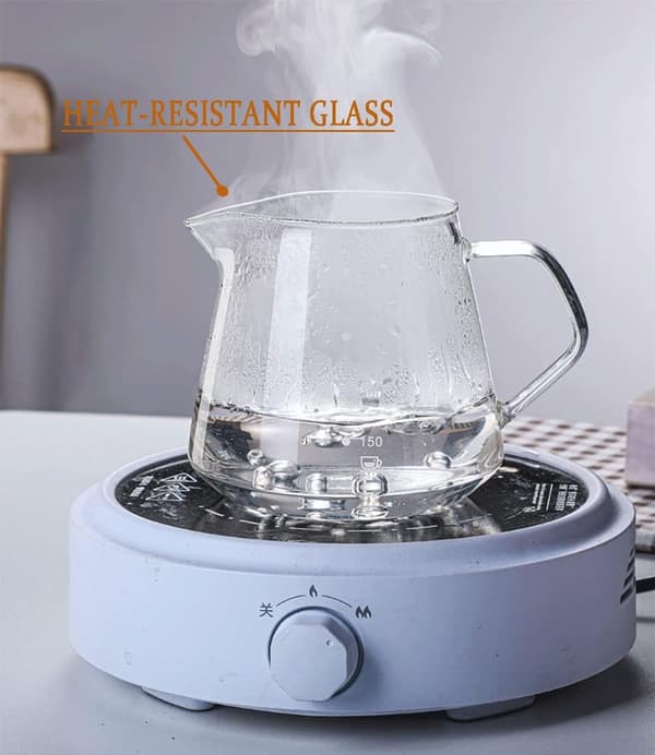 Hæld-over kaffebrygger - 300 ml glaskaraffel kaffeserver med kaffedrypper/filter i glas, kaffebrygger til drypkaffe 300ml