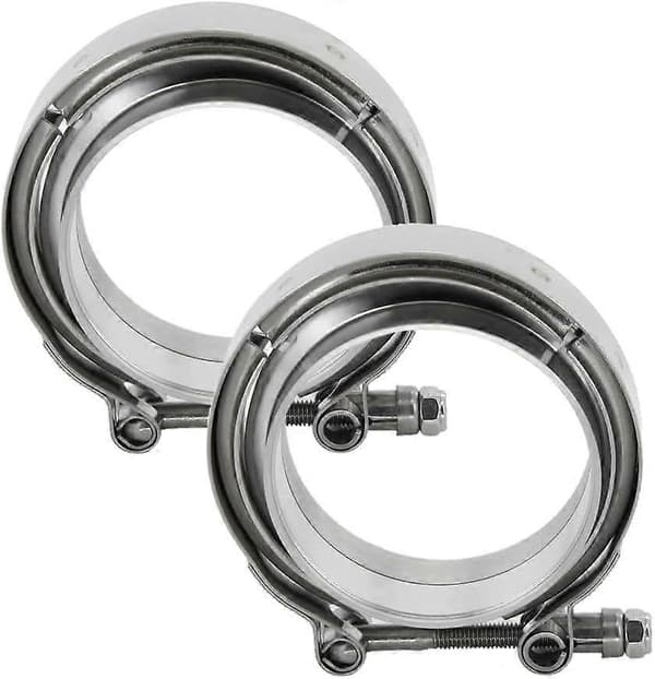 3,0 tommer 3\" rustfritt stål eksos V-bånd klemme hann-hunn flensmontering 2 STK[2F]
