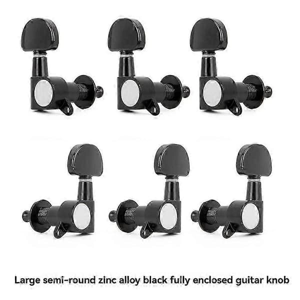 Gitarrsträngsknopp Folkgitarr Ukulele Knopp Helt Sluten Klassisk Sträng Svart Black