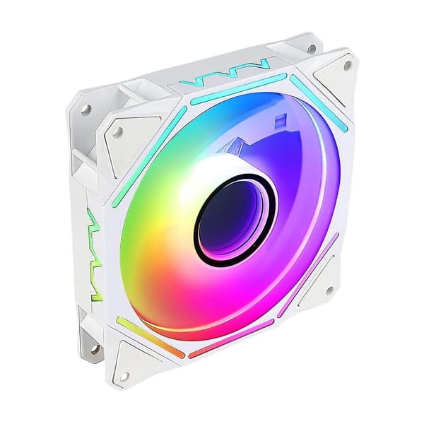 ARGB LED 120mm Chassifläkt, Aura Sync Tyst Högt Luftflöde Justerbar Färg LED-fläkt Black Anticlockwise