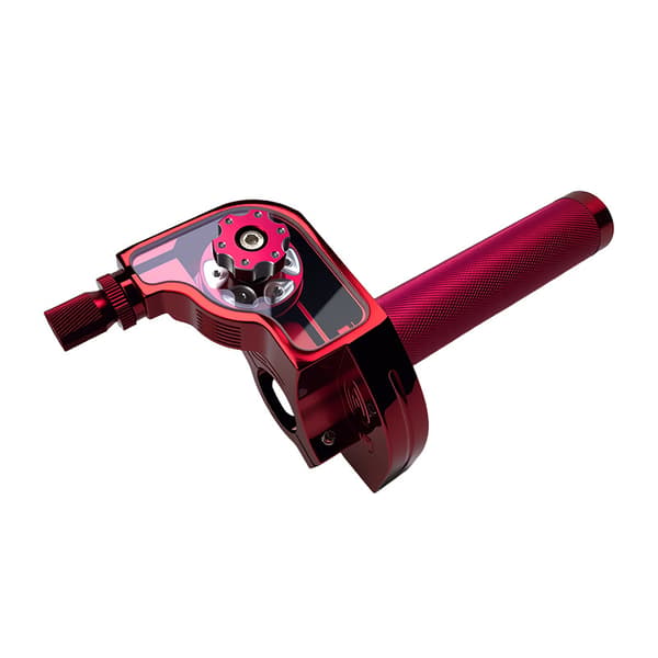 Motorcykel 22mm CNC Gasgreb Aluminium Med Kabel Accelerator—2f Silver