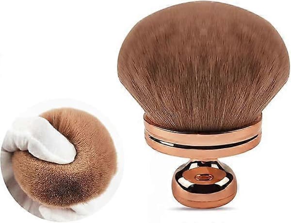 [2F]Ekstra stor kropsmakeupbørste til ben og bronzer solcremeapplikator foundation oval med pose guldsvamp rose golden