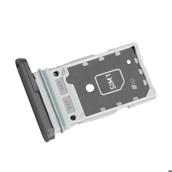 SIM-bakke - SAMSUNG - Galaxy S23/S23 Plus - Dobbelt Nano - Sølv - Hurtig installation Grå