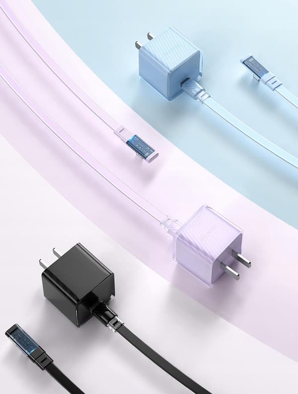 MCDODO ANGLE USB-C LIGHTNING FLAT KABEL 36W IPHONE 12 13 14 SVART 1M