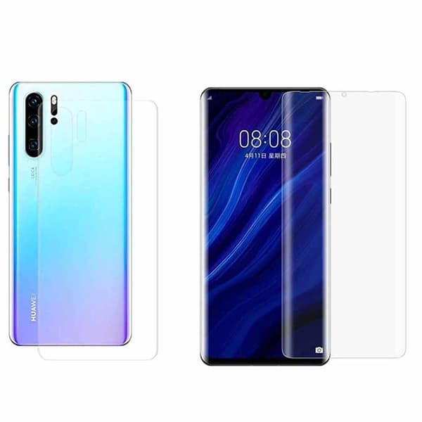[2F]Front & Bak P30 Pro 3-PACK Skärmskydd 9H Nano-Mjuk Transparent transparent