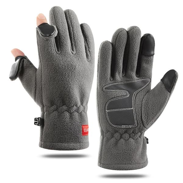 Vinterhandsker til touchskærm Elastiske manchetter Handsker Fleece Vinter Cykelhandsker Gray