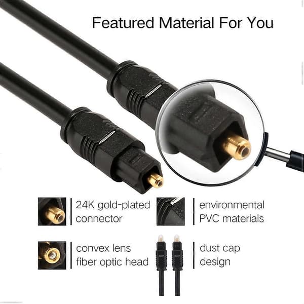 EMK 10m OD4.0mm Toslink hann til hann digital optisk lydkabel Not Specified