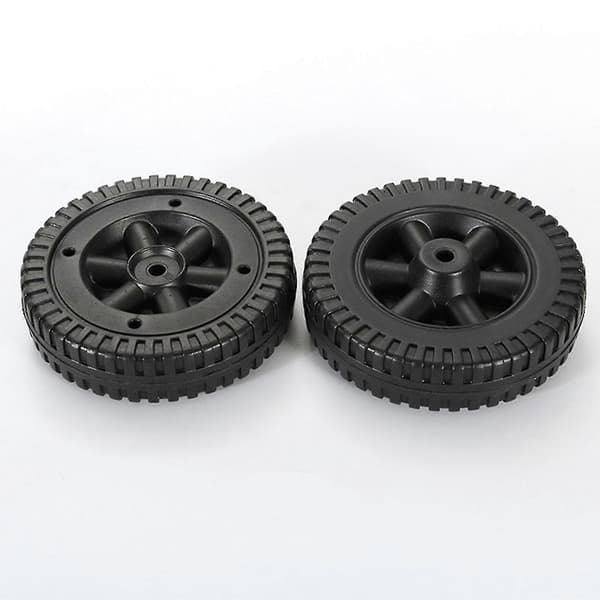 【2F】Pakke BBQ Grillhjul Glat Rullende Sort 6 Tommer Dæk til BBQ Griller Sort Black 15cmx4cm