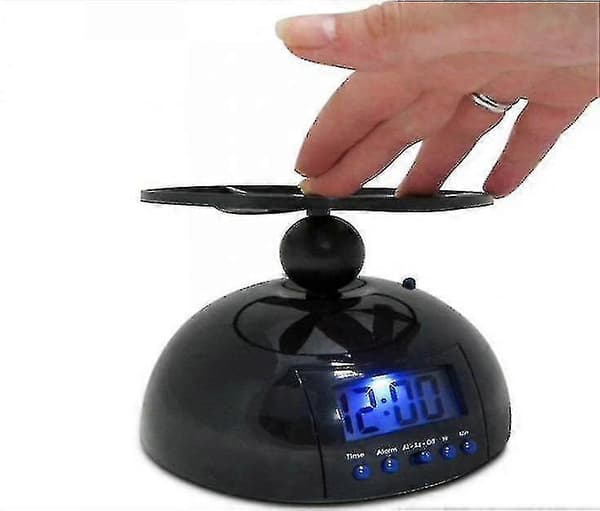 【2F】Flygande väckarklocka LED-display Digital väckarklocka Snooze väckarklocka Flygande helikopterpropeller De