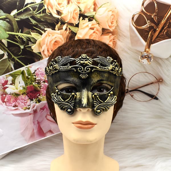 st Egyptiska män forntida grekiska romerska krigare halvmasker Venedig Halloween sminkbal