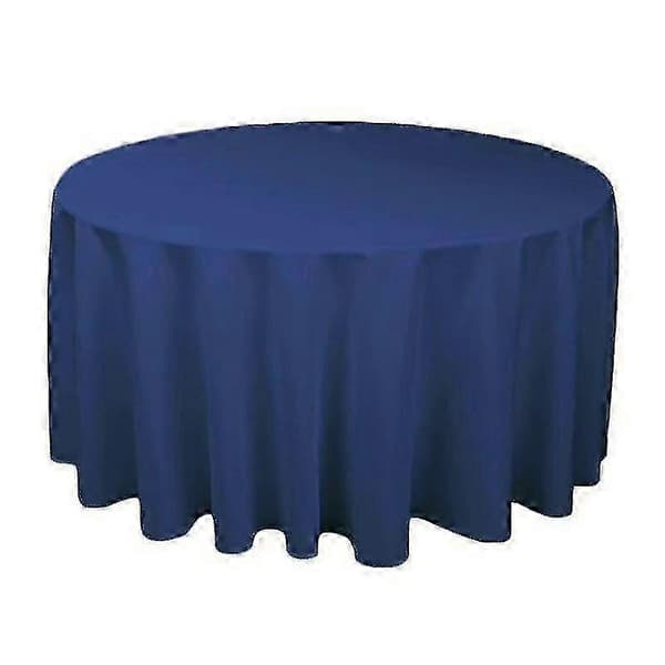 Rund bordsduk för fest i polyester, enfärgade färger, heminredning White Diameter 220CM