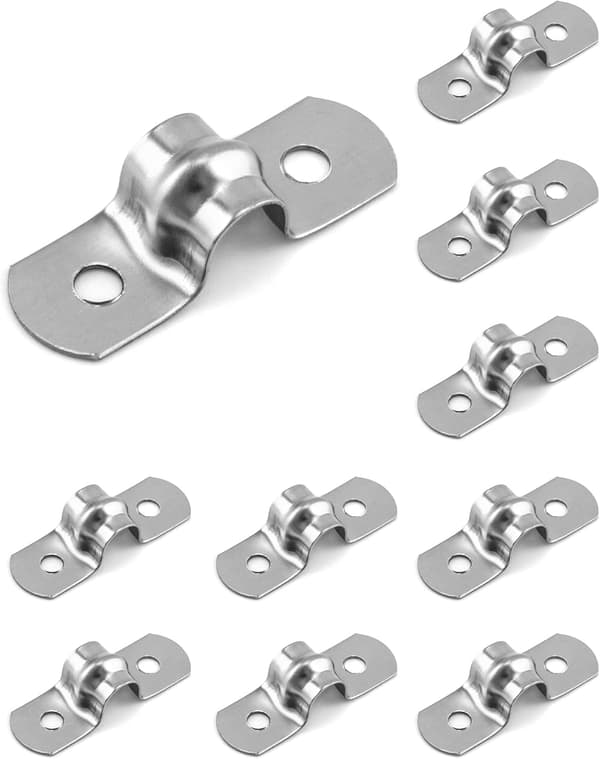 [2F]10 STK 8mm U-formet klemme, 304 rustfritt stål salgsklemme rørklemme U-klips (M8)