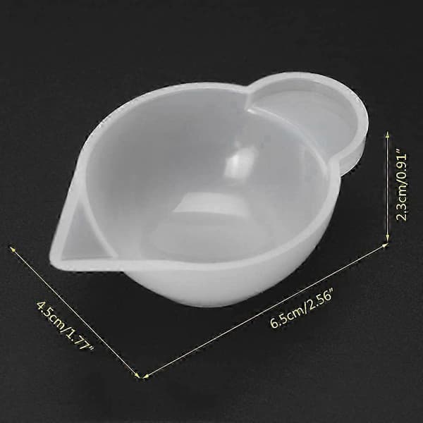 Minimätkopp för harts, 10 st silikonformdispenser transparent  white