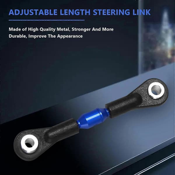 3 stk. styrestang i metall for Tamiya TT02 TT02T 1/10 RC bildeler tilbehør, blå Blue