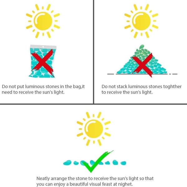 [2F]Valokivet, hehkuvat pikkukivet, koristeelliset